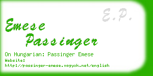 emese passinger business card